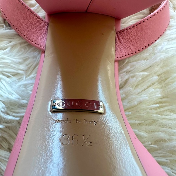 GUCCI GG Marmont Lifford Pink Platform 
Sandals - Picture 4 of 5